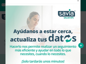 'saviasaludeps.com' screenshot