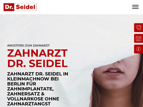 'zahnarzt-drseidel.de' screenshot
