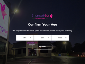 'shangriladispensaries.com' screenshot