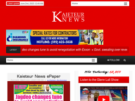 'kaieteurnewsonline.com' screenshot