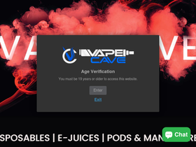 vapecave.ca homepage screenshot