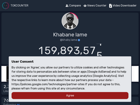 'tokcounter.com' screenshot