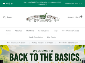 restoredidentity.com homepage screenshot
