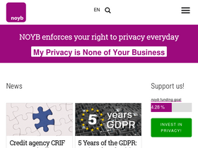 'noyb.eu' screenshot