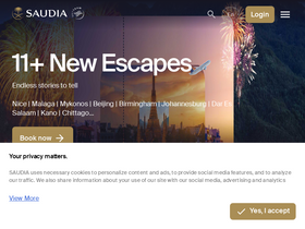 'saudia.com' screenshot