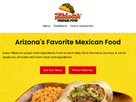 'filibertos.com' screenshot