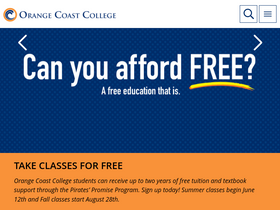 'orangecoastcollege.edu' screenshot