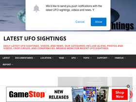 'latest-ufo-sightings.net' screenshot