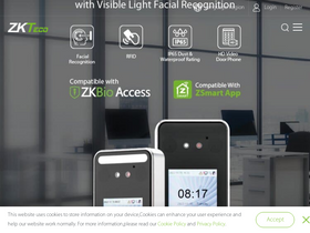 'zkteco.com' screenshot