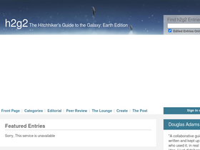 'h2g2.com' screenshot