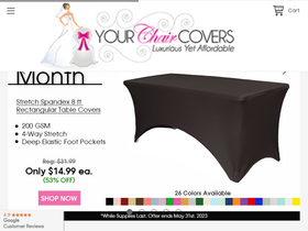 'yourchaircovers.com' screenshot