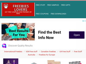 'freebieslovers.com' screenshot