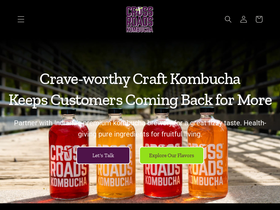 crossroadskombucha.com homepage screenshot