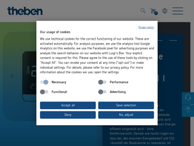 'theben.de' screenshot