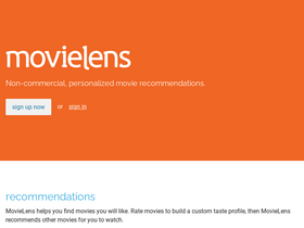 'movielens.org' screenshot