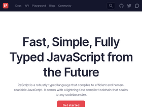 'rescript-lang.org' screenshot