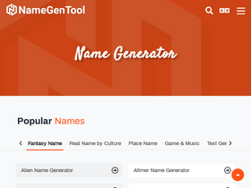 'namegentool.com' screenshot
