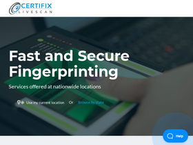 'certifixlivescan.com' screenshot