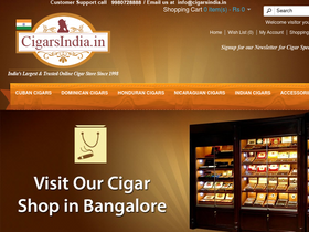 'cigarsindia.in' screenshot