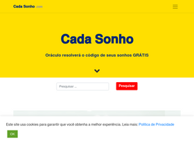 'cadasonho.com' screenshot