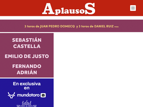 'aplausos.es' screenshot