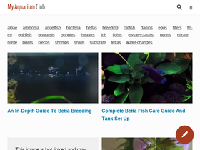 'myaquariumclub.com' screenshot