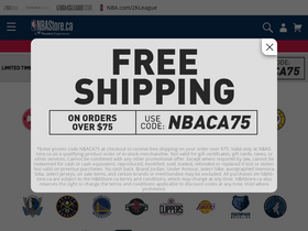'nbastore.ca' screenshot