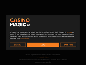 'magicwins.be' screenshot