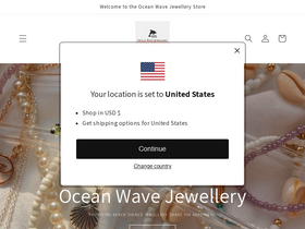Oceanwavejewellery homepage screenshot