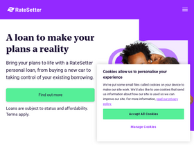 'ratesetter.com' screenshot
