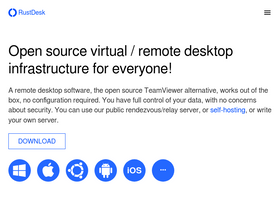 'rustdesk.com' screenshot