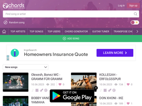 'mychords.net' screenshot