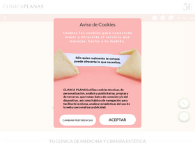 'clinicaplanas.com' screenshot