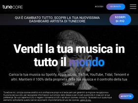 'tunecore.it' screenshot