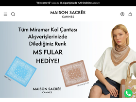 maisonsacreecannes.com homepage screenshot