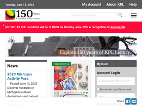 'kpl.gov' screenshot