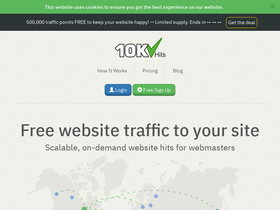 '10khits.com' screenshot