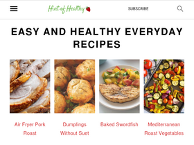 'hintofhealthy.com' screenshot