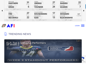 'americanfootballinternational.com' screenshot
