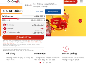 'oncredit.vn' screenshot