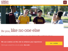 '2018bulletin.loyno.edu' screenshot