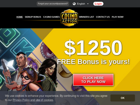 'casinoaction.com' screenshot