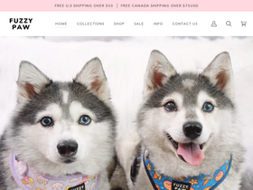 fuzzypawco.com homepage screenshot