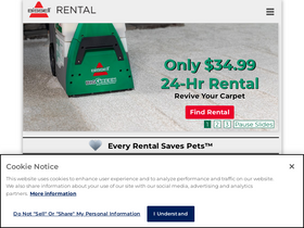 'bissellrental.com' screenshot