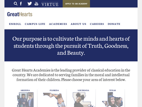 'greatheartsamerica.org' screenshot