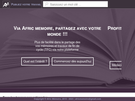 'africmemoire.com' screenshot