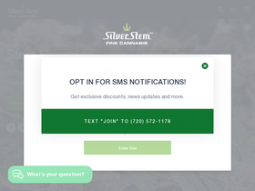 'silverstemcannabis.com' screenshot