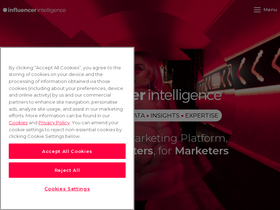 'influencerintelligence.com' screenshot