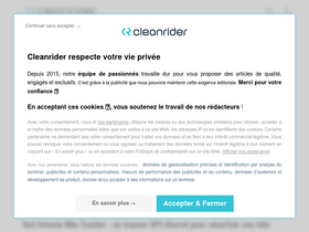 'cleanrider.com' screenshot
