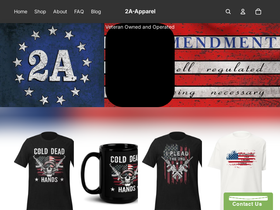 2aapparel.com homepage screenshot